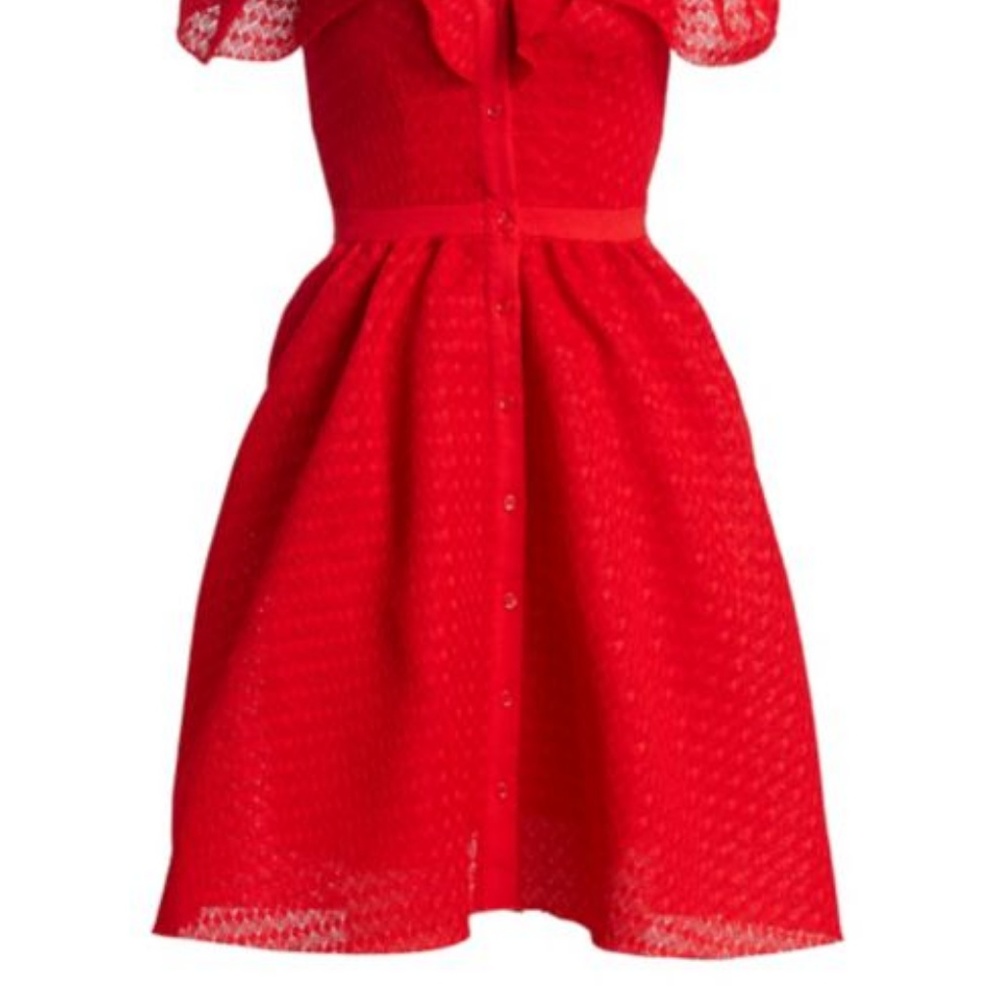 Maje Reglisse Lace Fit-And-Flare Dress, 2 - Picture 6 of 7